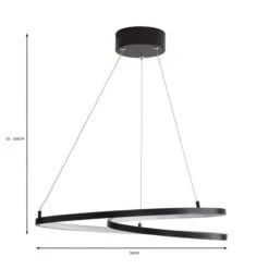 Menton Integrated LED Swirl Hoop Semi Flush Ceiling Light -Home Lighting Store 30798593 alt05