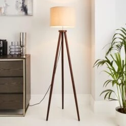 Jandia Wooden Tripod Floor Lamp -Home Lighting Store 30798599