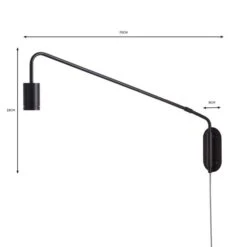 Braddy Arc Plug In Wall Light -Home Lighting Store 30798611 alt05