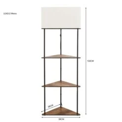 Fulton Corner Shelved Floor Lamp Rustic Pine -Home Lighting Store 30802424 alt05