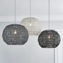 Wicker Woven Easy Fit Pendant Shade -Home Lighting Store 30808830 alt06