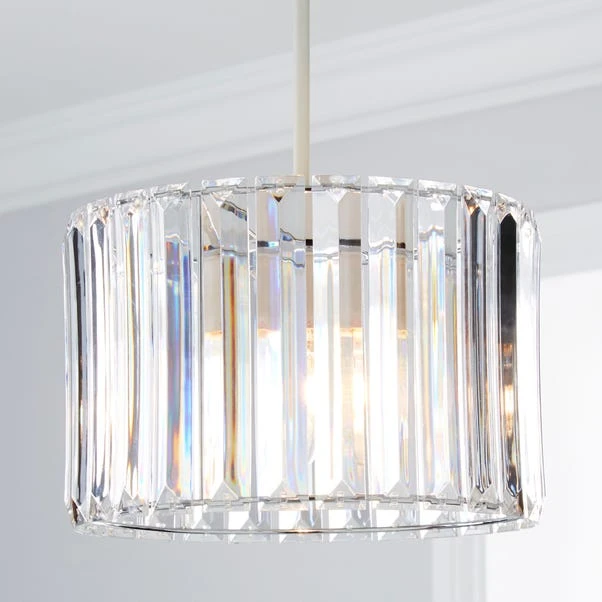 Acrylic Prism Chrome Easy Fit Pendant Shade 3 Acrylic Prism Chrome Easy Fit Pendant Shade