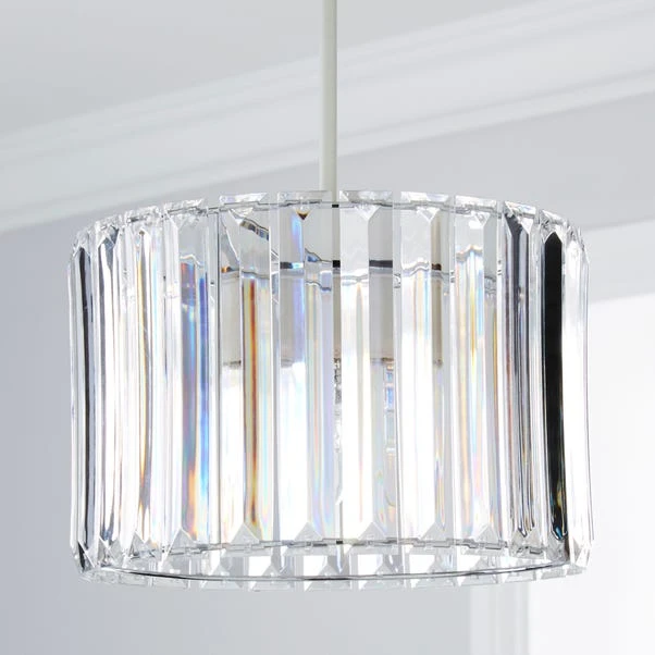 Acrylic Prism Chrome Easy Fit Pendant Shade 4 Acrylic Prism Chrome Easy Fit Pendant Shade - Image 2