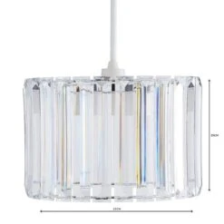 Acrylic Prism Chrome Easy Fit Pendant Shade 11 Acrylic Prism Chrome Easy Fit Pendant Shade -Home Lighting Store 30821939 alt04