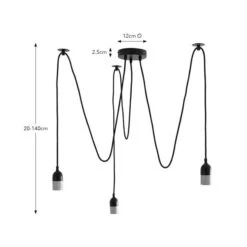 Romelia Flex 3 Light Spider Ceiling Light -Home Lighting Store 30831976 alt05