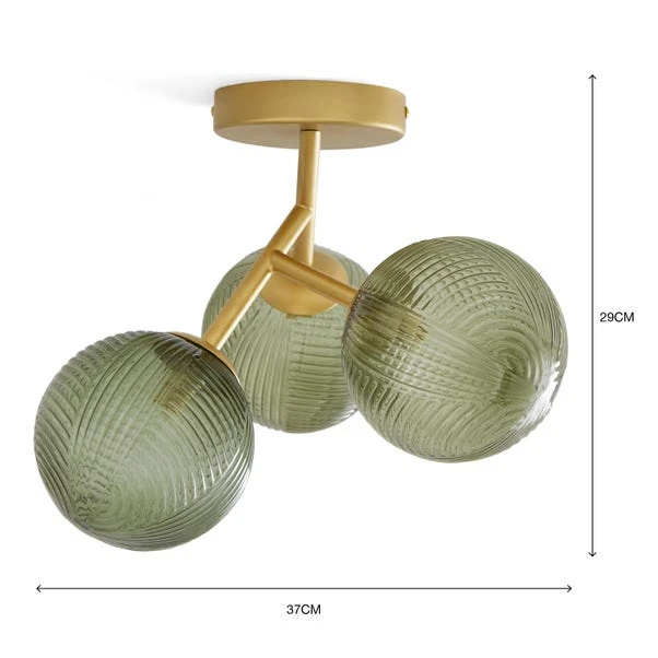 Cohen 3 Light Semi Flush Ceiling Light 8 Cohen 3 Light Semi Flush Ceiling Light - Image 6