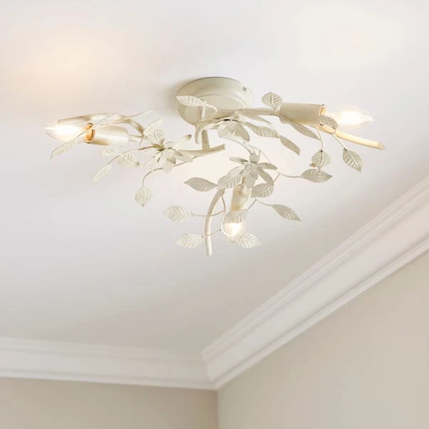 Chantelle Floral 3 Light Flush Ceiling Light 3 Chantelle Floral 3 Light Flush Ceiling Light