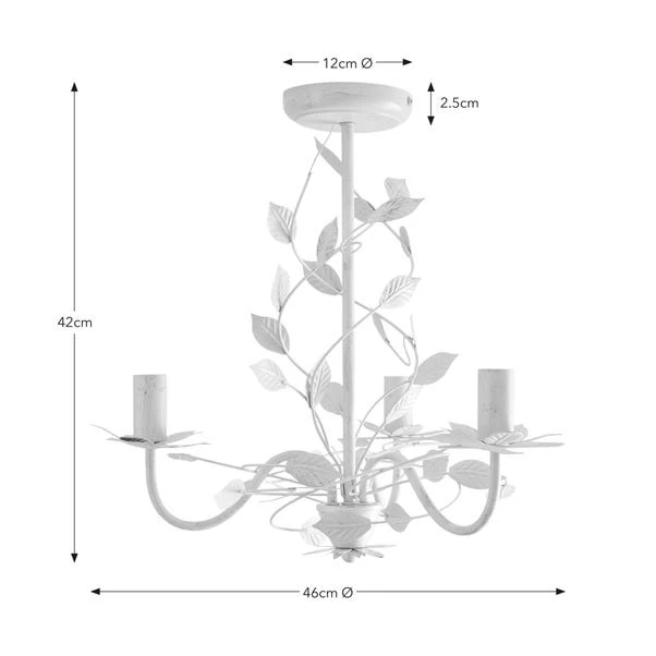 Chantelle Floral 3 Light Chandelier 8 Chantelle Floral 3 Light Chandelier - Image 6