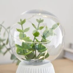 Faux Terrarium Ribbed Battery Table Lamp -Home Lighting Store 30833934 alt02