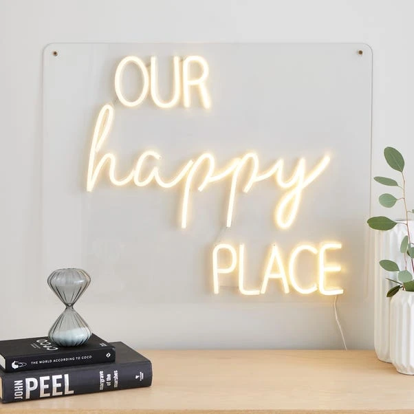 Our Happy Place Neon Sign 3 Our Happy Place Neon Sign