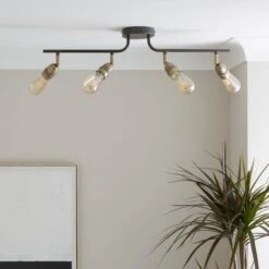 Marsden Industrial 4 Light Semi Flush Spotlight Bar -Home Lighting Store 30833997 alt01