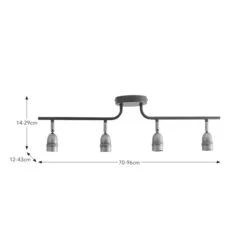 Marsden Industrial 4 Light Semi Flush Spotlight Bar -Home Lighting Store 30833997 alt04