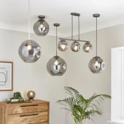 Alexis Smoked Flush Ceiling Light -Home Lighting Store 30834019 alt09