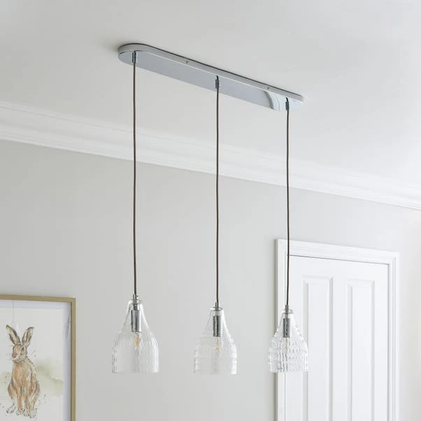 Hannam Recycled Glass 3 Light Diner Ceiling Light 4 Hannam Recycled Glass 3 Light Diner Ceiling Light - Image 2