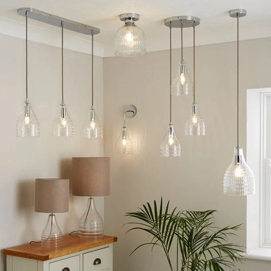 Hannam Recycled Glass 3 Light Diner Ceiling Light 9 Hannam Recycled Glass 3 Light Diner Ceiling Light - Image 7