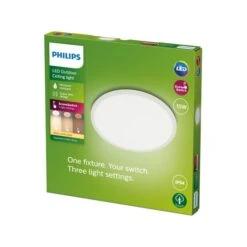Philips Warm White Superslim Integrated LED Outdoor Flush Ceiling Light 23 Philips Warm White Superslim Integrated LED Outdoor Flush Ceiling Light -Home Lighting Store 30838294