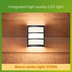 Philips Python Integrated LED Outdoor Wall Light, Warm White -Home Lighting Store 30838312 alt04