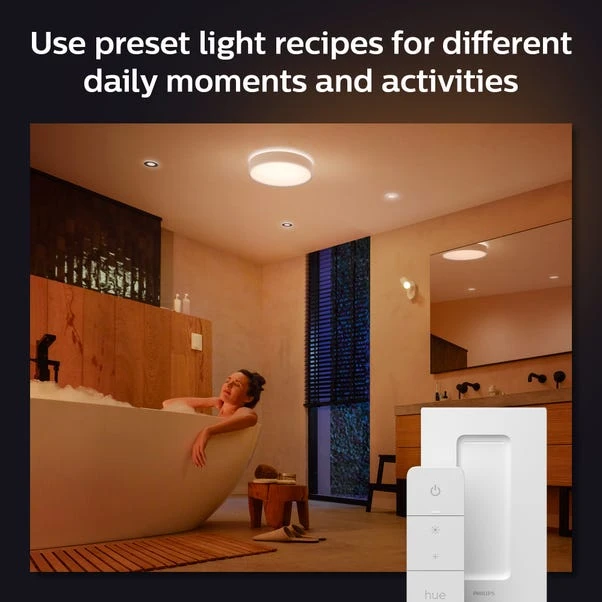 Philips HUE Devere Medium Smart LED Flush Ceiling Light 8 Philips HUE Devere Medium Smart LED Flush Ceiling Light - Image 6