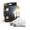 Set Of 2 Philips HUE Smart 8W ES GLS LED Tunable Bulbs