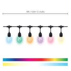 WiZ 48ft Smart Ambient Outdoor Festoon Lights -Home Lighting Store 30838383 alt02