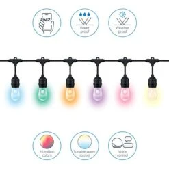 WiZ 48ft Smart Ambient Outdoor Festoon Lights -Home Lighting Store 30838383 alt03