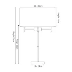 Plaza 3 Light Metal Table Lamp -Home Lighting Store 30850514 alt05