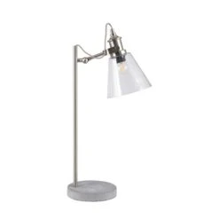 Chaplin Concrete & Brushed Chrome Table Lamp -Home Lighting Store 30850535 alt06