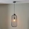 Dania Matt Black Wire Tall Pendant Light 2 Dania Matt Black Wire Tall Pendant Light -Home Lighting Store 30850620