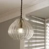 Ella Ribbed Glass Teardrop Pendant Light 1 Ella Ribbed Glass Teardrop Pendant Light -Home Lighting Store 30850621