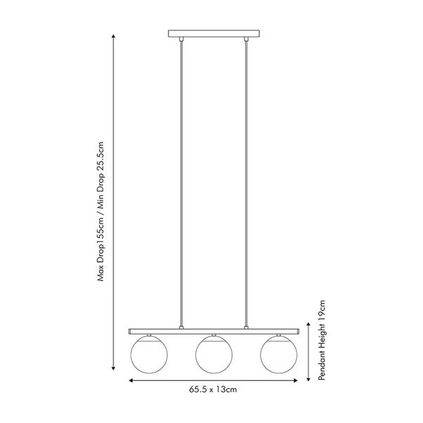 Asterope Metal 3 Light Diner Ceiling Light 7 Asterope Metal 3 Light Diner Ceiling Light - Image 5