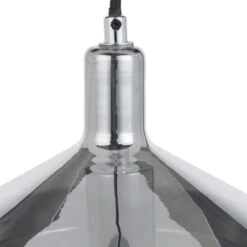 Jaxon Shiny Smoked Glass Domed Pendant Light -Home Lighting Store 30850633 alt03