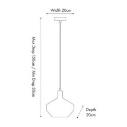 Jaxon Shiny Smoked Glass Domed Pendant Light -Home Lighting Store 30850633 alt05