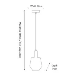 Jake Shiny Smoked Glass Pendant Light -Home Lighting Store 30850634 alt05