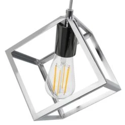 Alessio Nickel Metal Cube 5 Light Cluster Ceiling Light -Home Lighting Store 30850637 alt04