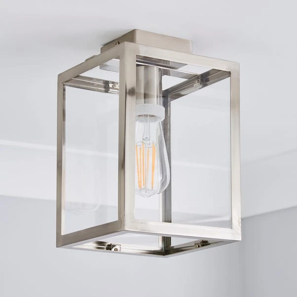London Industrial Bathroom Flush Ceiling Light 4 London Industrial Bathroom Flush Ceiling Light - Image 2