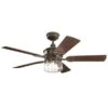 Kichler Lyndon Patio Ceiling Fan With Light & Remote, 132cm -Home Lighting Store 30854449