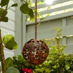 Hanging Flower LED Indoor Outdoor Solar Tealight Holder -Home Lighting Store 30864596 alt01