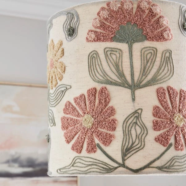 Floral Embroidered Lamp Shade 5 Floral Embroidered Lamp Shade - Image 3