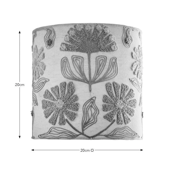 Floral Embroidered Lamp Shade 6 Floral Embroidered Lamp Shade - Image 4