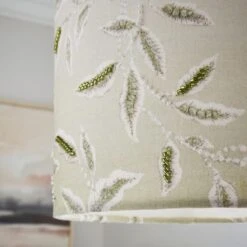 Green Leaf Embroidered Lamp Shade -Home Lighting Store 30866836 alt04