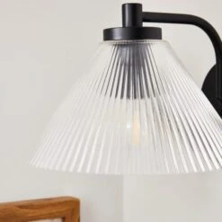 Ezra Ribbed Glass Plug In Wall Light -Home Lighting Store 30868856 alt02