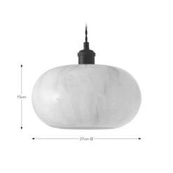 Lacey Alabaster Glass Easy Fit Pendant Shade -Home Lighting Store 30868876 alt08