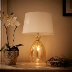 Sylvia Ribbed Glass Table Lamp -Home Lighting Store 30868909 alt01
