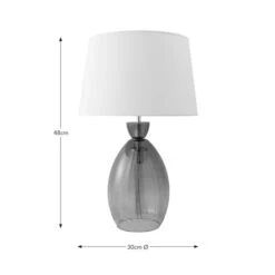 Sylvia Ribbed Glass Table Lamp -Home Lighting Store 30868910 alt08