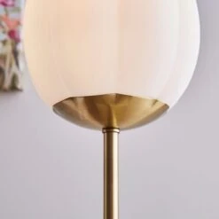Frosted Tulip Ribbed Table Lamp 10 Frosted Tulip Ribbed Table Lamp -Home Lighting Store 30869079 alt02