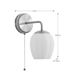 Frosted Tulip Ribbed Wall Light 13 Frosted Tulip Ribbed Wall Light -Home Lighting Store 30869121 alt08