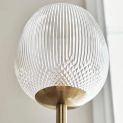 Cassia Pressed Glass Mother And Child Adjustable Floor Lamp -Home Lighting Store 30869563 alt02