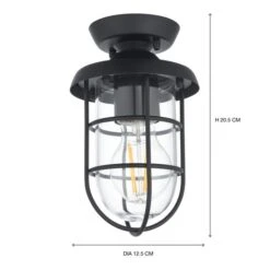 Barker Industrial Indoor Outdoor Flush Ceiling Light -Home Lighting Store 30869648 alt08
