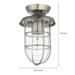 Barker Industrial Indoor Outdoor Flush Ceiling Light -Home Lighting Store 30869649 alt07