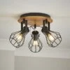 Fulton Industrial 3 Light Semi Flush Spotlight